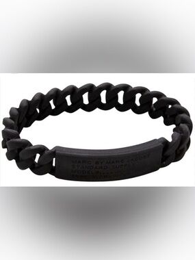Marc by Marc Jacobs Matte Black Silicone Bracelet